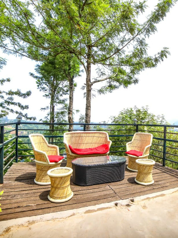 Outdoor Sitting Area With Nature Views at Pembroke Villa Nature-facing sitting area at Pembroke Villa, ideal for relaxation, reading, or peaceful tea breaks