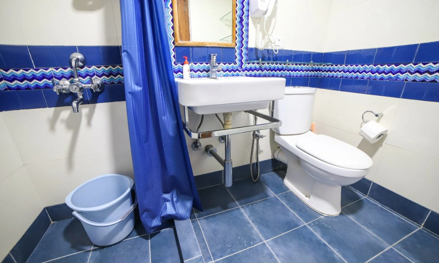 Experience a spacious and stylish luxury bathroom at Chalet Mon Ami, your premium stay in Kotagiri hills.