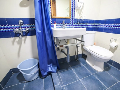 Toilet and bathroom facilities designed for guest comfort and hygiene Chalet Mon Ami Resort Kotagiri
